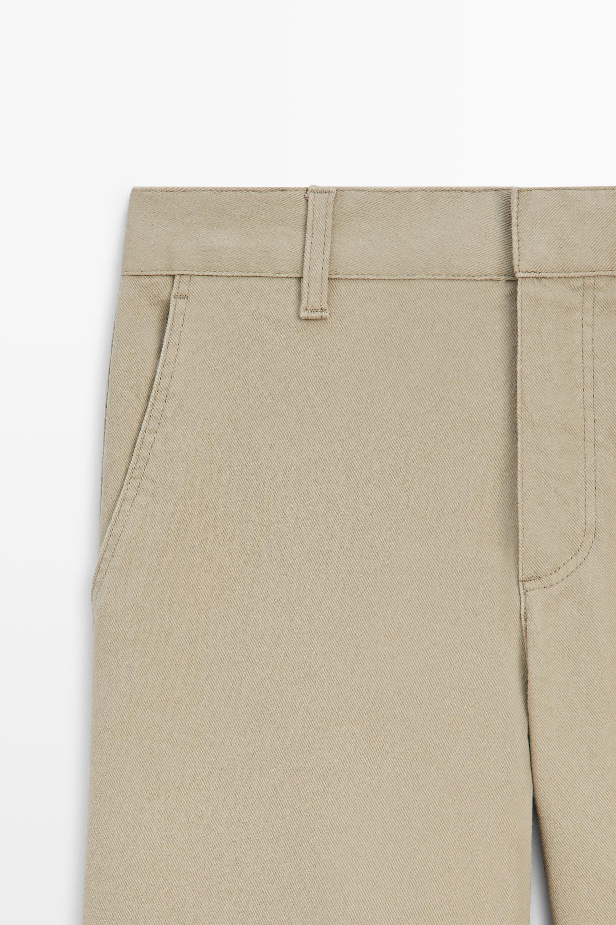 Stretch cotton blend pants